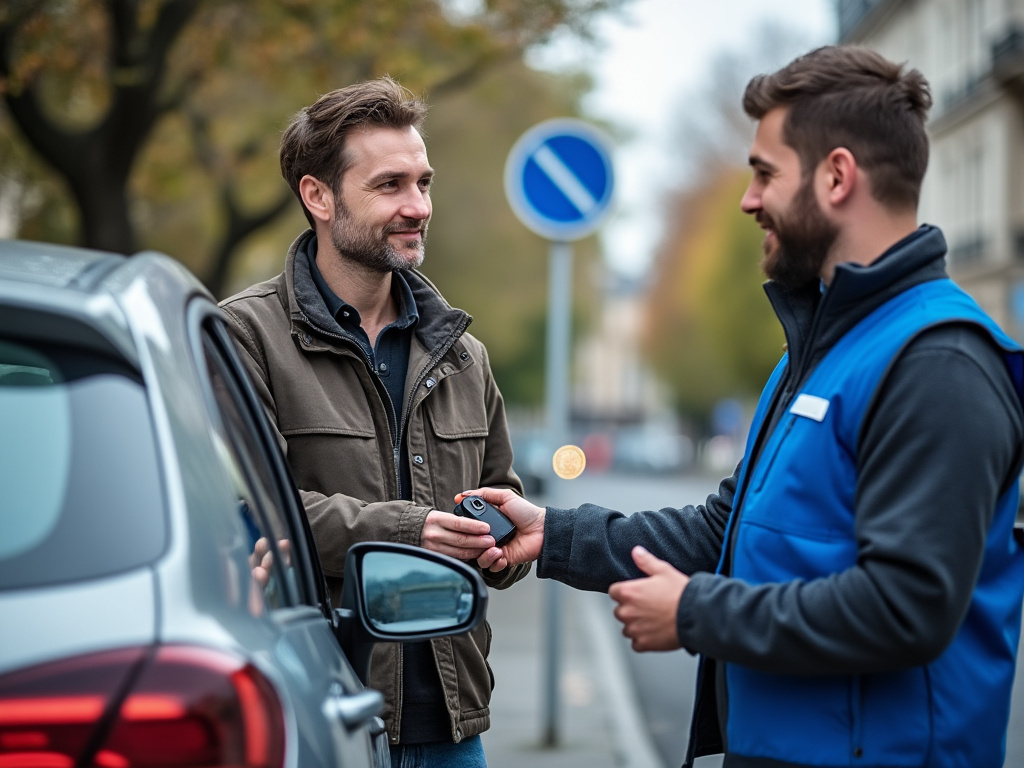 Remise des clés lors de la vente d’une voiture entre particuliers