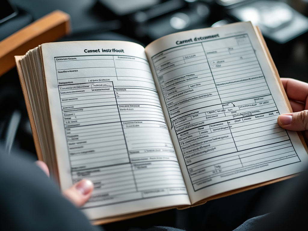 Carnet d'entretien automobile pour vérification avant achat
