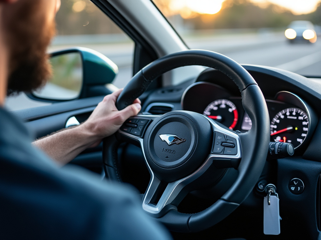 Tableau de bord d'une voiture sans permis