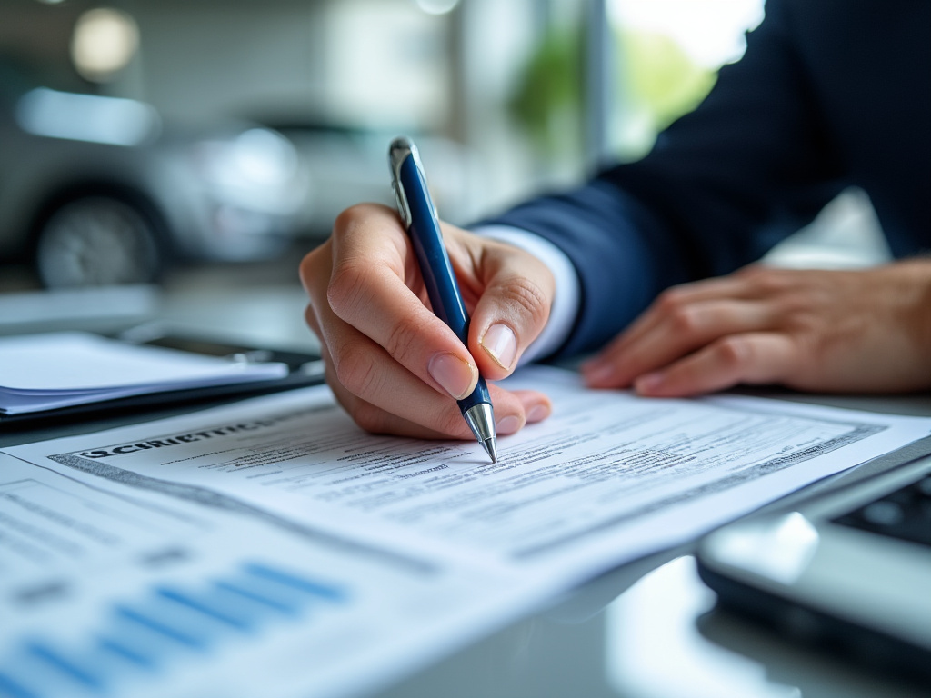 Signature du certificat de cession de voiture