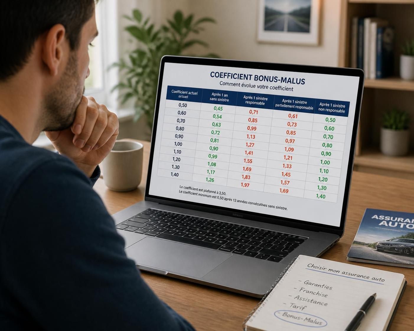 découvrez comment interpréter le tableau des coefficients d'assurance auto pour choisir le contrat le mieux adapté à vos besoins et optimiser votre couverture.