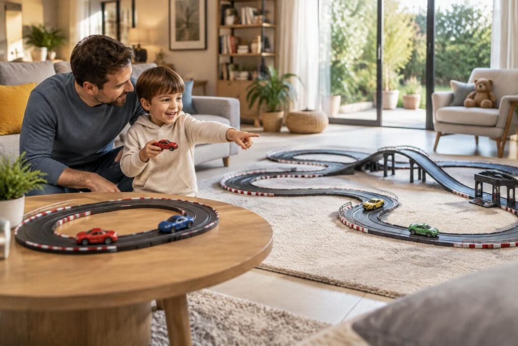 découvrez comment choisir un circuit de voiture électrique adapté à l’âge de votre enfant et à l’espace disponible, pour un jeu sûr et amusant.