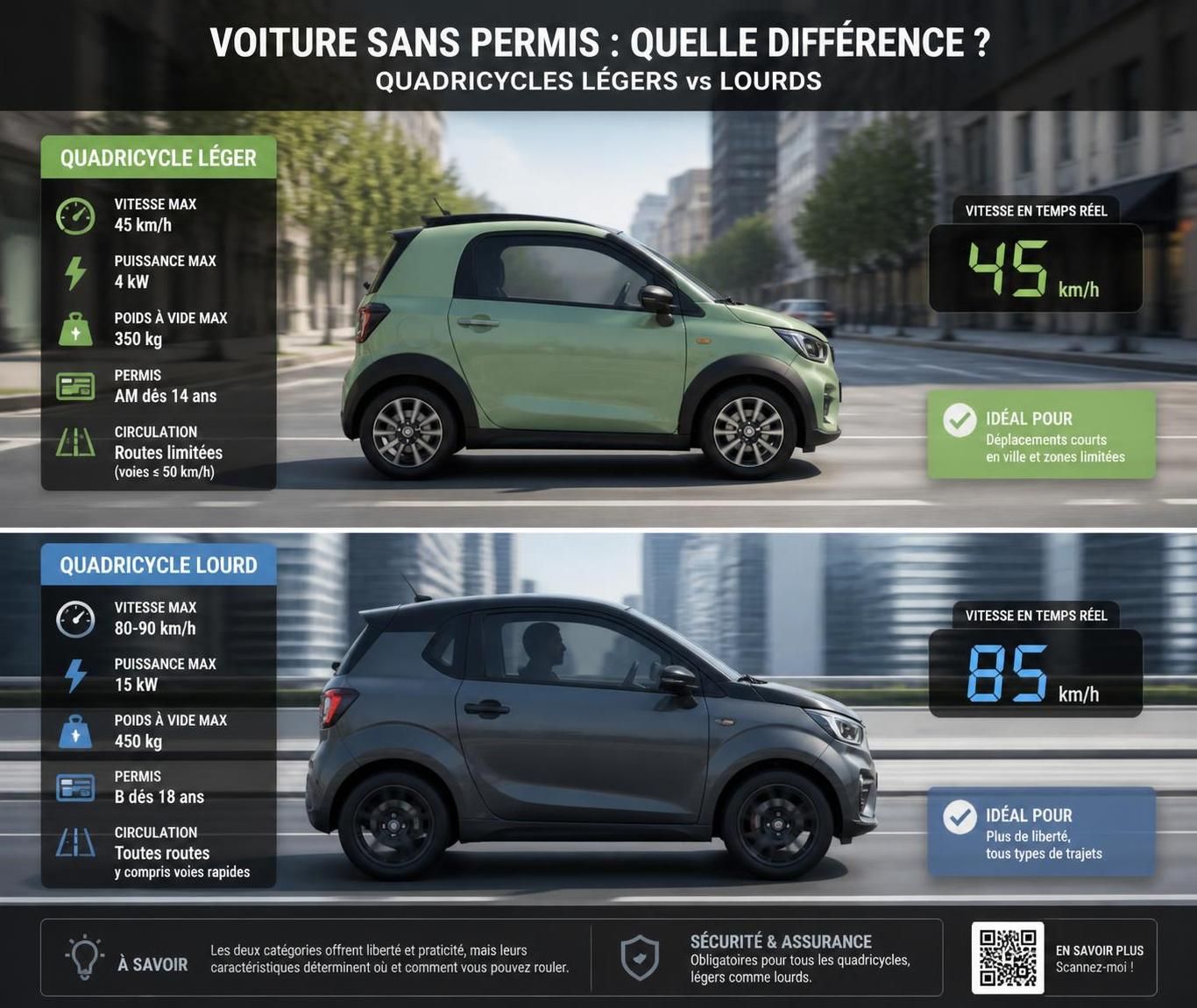 découvrez tout ce qu'il faut savoir avant d'acheter une voiture sans permis pouvant atteindre 100 km/h : caractéristiques, avantages, réglementations et conseils pour bien choisir.